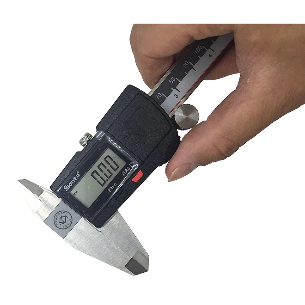 Calibradores digitales Starrett EC799A, pulgadas/métrico, rango de 0-6"/150 0-8"/200 mm, resolución de 0,01 mm, sin salida de datos spc