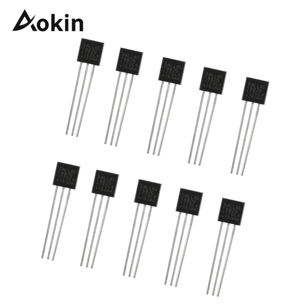 

10pcs 18b20 Ds18b20 To-92 3 Pins Wire Digital Thermometer Temperature Ic Sensor 18b20 Diy Electronic