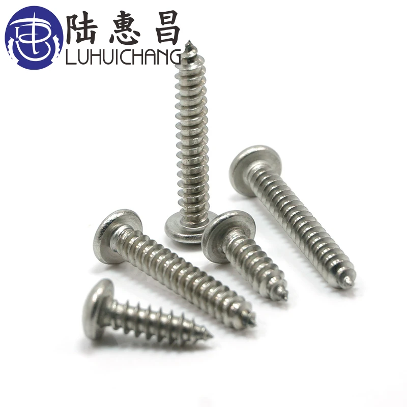 luhuichang m4.2 100pcs round head screw 304 stainless steel self-tapping Wood screw.