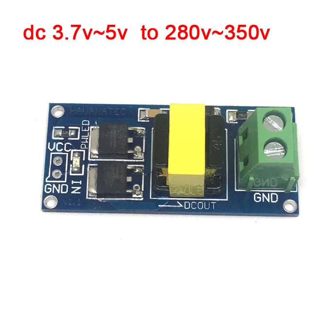 DC-DC Boost Converter 3.7V-5V krok do 280v-350V 400V moduł zasilania PSU kondensator ładowania kontrolny zawór elektromagnetyczny