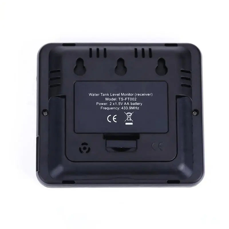 Ultrasonic Water Tank Liquid Depth Level Meter Sensor with Temperature Display Time Alarm Transmitter Screws Measuring Tools