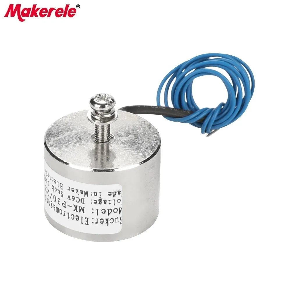 MK30/22 Powerful Electromagnet Lifting 10KG/100N Holding Electric Magnet Solenoid Sucker Electromagnet DC 6V 12V 24V On Sale