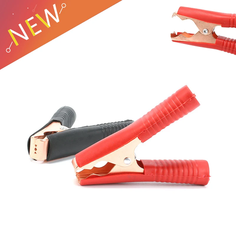 2pcs/lot Car Alligator Clips Battery Clamps Crocodile Clip 100A Red+Black All-inclusive high quality alligator clip battery clip