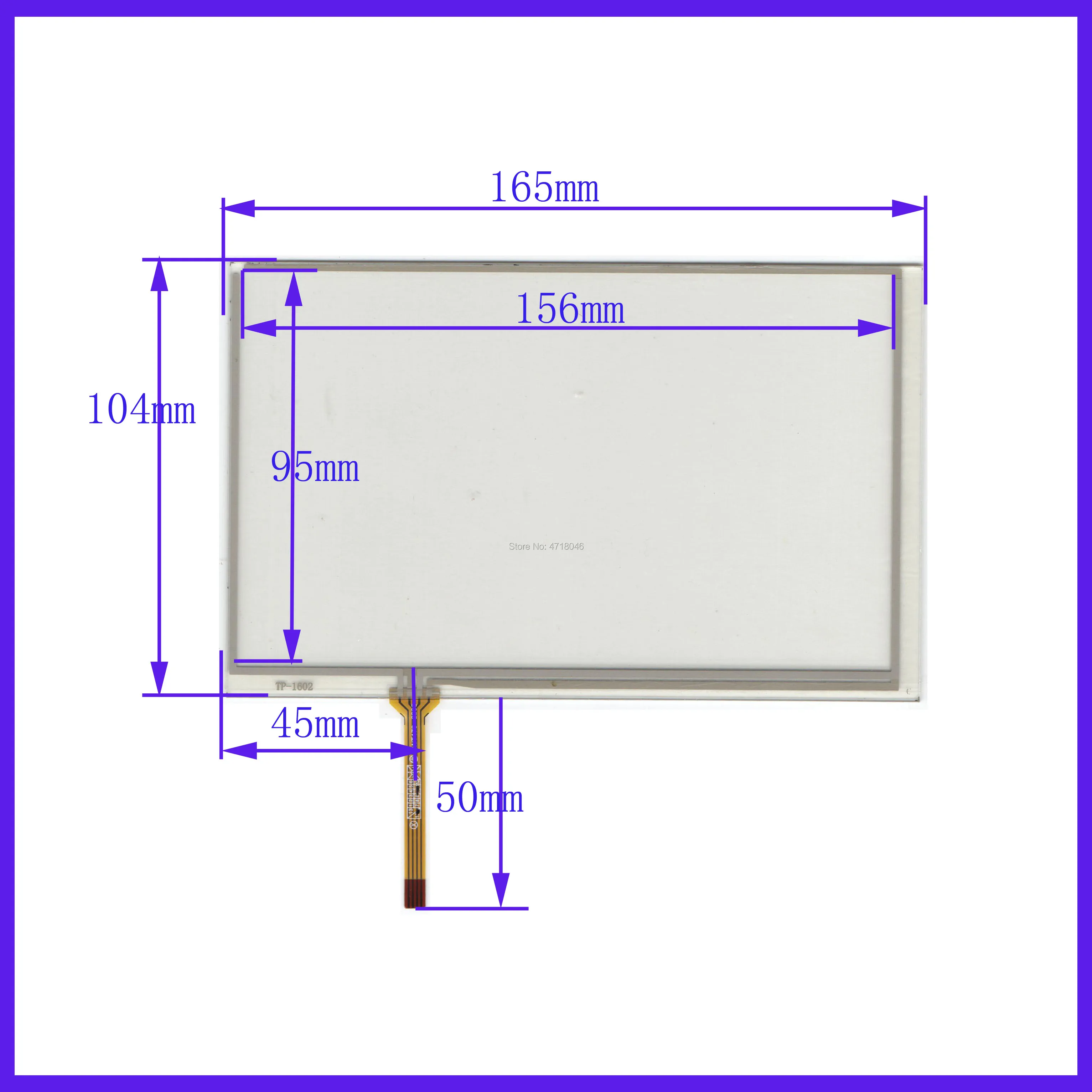 

ZhiYuSun wholesale 5PCS/Lot 165*104mm 7.1inch 4lines resistance screen for car DVD redio this is compatible TP1602