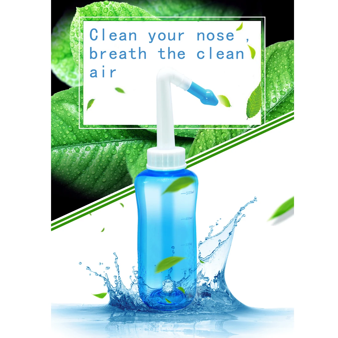 500ml Neti Pot Adults Children Nose Protector Avoid Allergic Rhinitis Irrigator Nose Health care Wash Cleaner Moistens Dropship