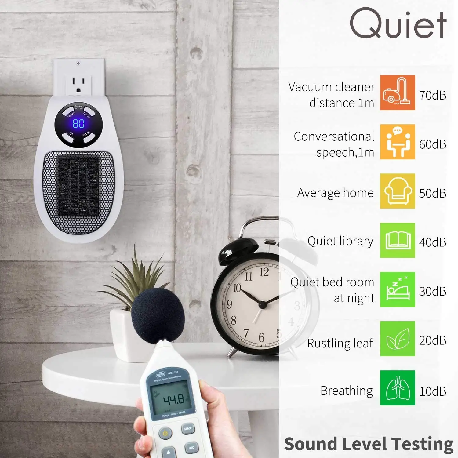 سخان كهربائي محمول مع درجة حرارة قابلة للتعديل ، جهاز تدفئة صغير ، استهلاك منخفض ، مؤقت لتدفئة غرف المكتب ، شاشة عرض ليد ،