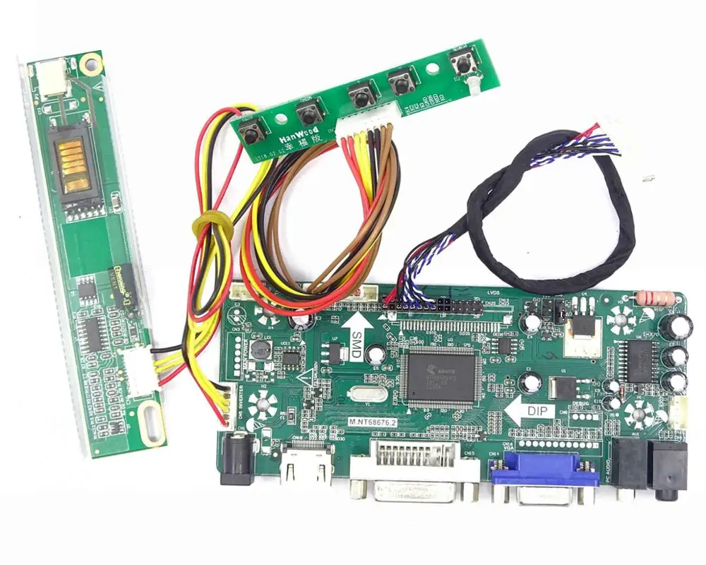 Imagem -02 - para Ltn184kt02-s01 30pin Lvds Painel de Tela Monitor Kit Lcd Dvi Placa Controlador 18.4 Lâmpadas Vga Hdmi-compatível 1680x945