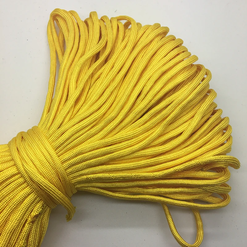 10yds/Lot Yellow Paracord Bracelets Rope 7 Strand Parachute Cord CAMPING HiKING #SZ69