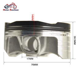 STD 76 76.25 76.5 76.75 77mm Pin Dia 17mm Motorcycle Assembly Piston Ring Part For HONDA CBR1000 2008-2018