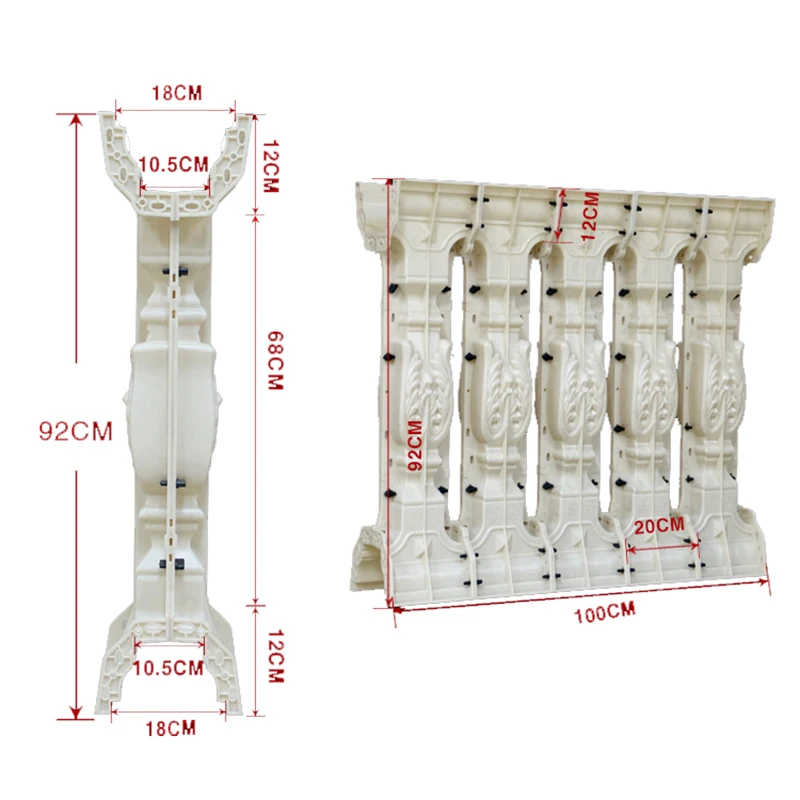 Formy plastikowe ABS formy balustrady dom willa ogród betonowe formy do baletu na sprzedaż