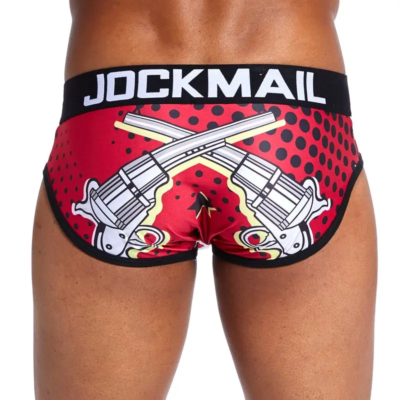 JOCKMAIL Brand Sexy Mens Underwear Briefs calzoncillos hombre slips printed calcinha Cueca Gay Underwear Male Panties