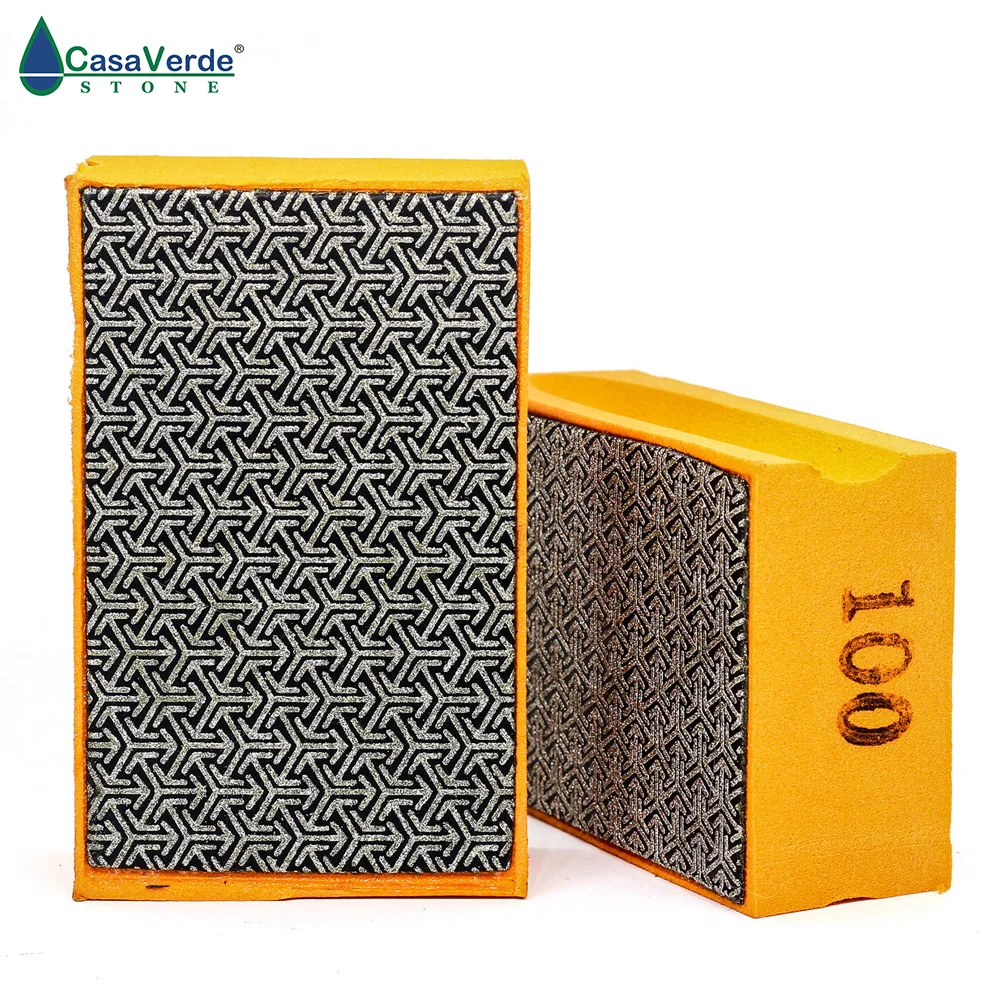 

Grit 100# Electroplated hand polishing pad for polishing glass,stone,tiles,aluminum and iron steel