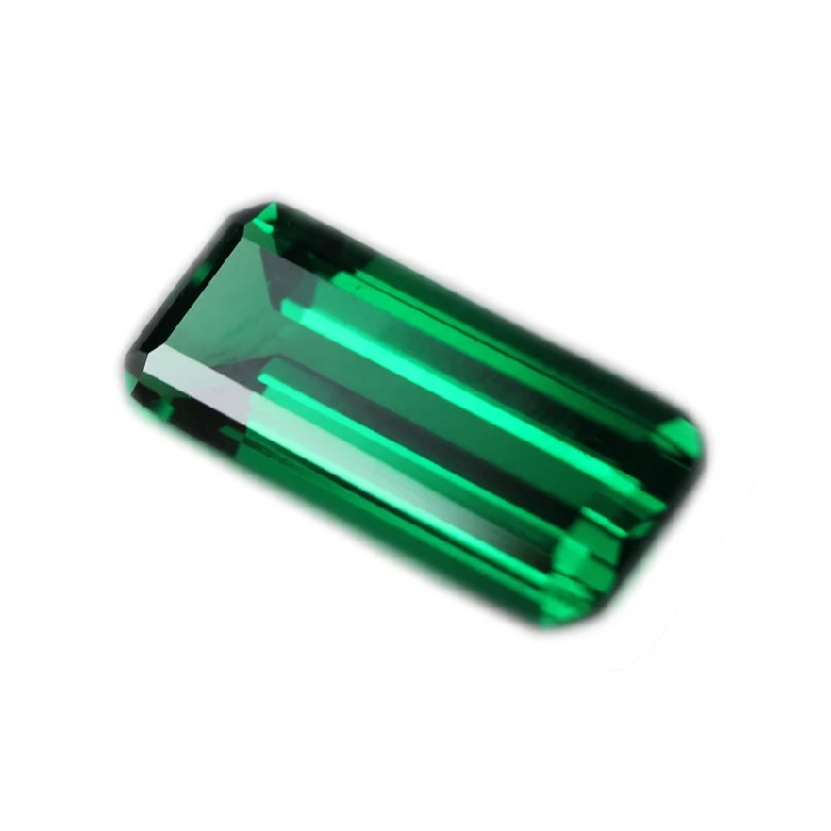 

new arrival nano long octagon rectangle shape the unique created green gem stone beautiful lustre rarity created shape