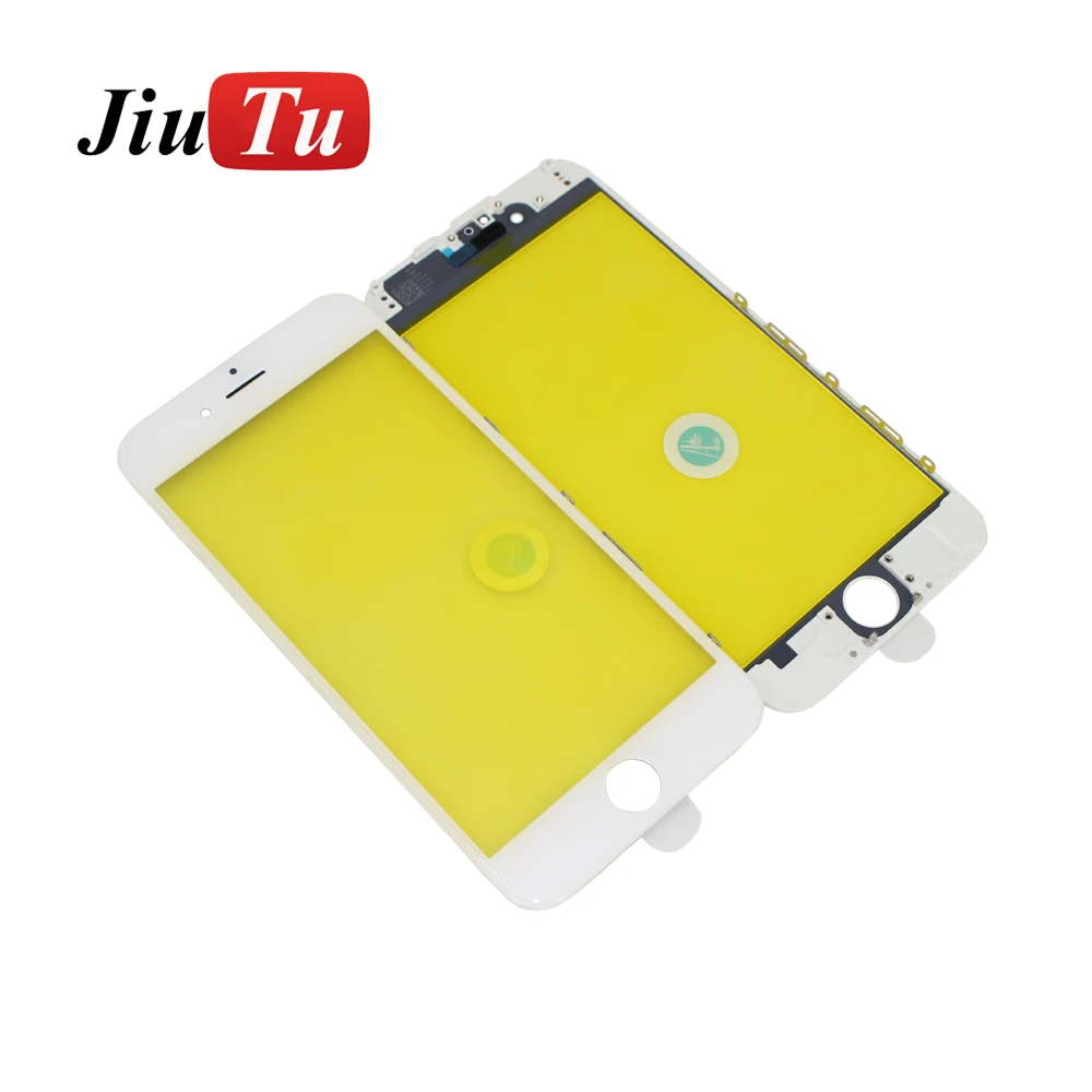 Cadre de lentille en verre avec pression à froid pour iPhone 6/6 Plus/6s 6s Plus/7/7 Plus/8/8 Plus, rénovation d'écran LCD fissuré, 10 pièces