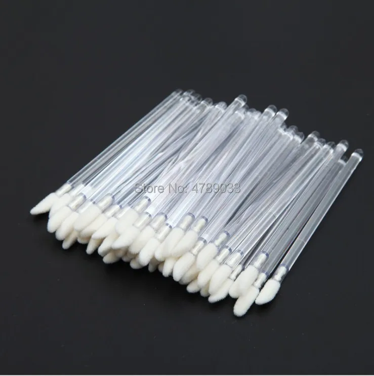 Free Shipping 1000pcs Disposable Transparent MakeUp Lip Brush Lipstick Gloss Wands Applicator Make Up Tool