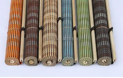 Singapore, USA Green Color Natural Bamboo Roller Blinds Blackout Window Curtains Vintage Porch For Rrawing Room Home Decor