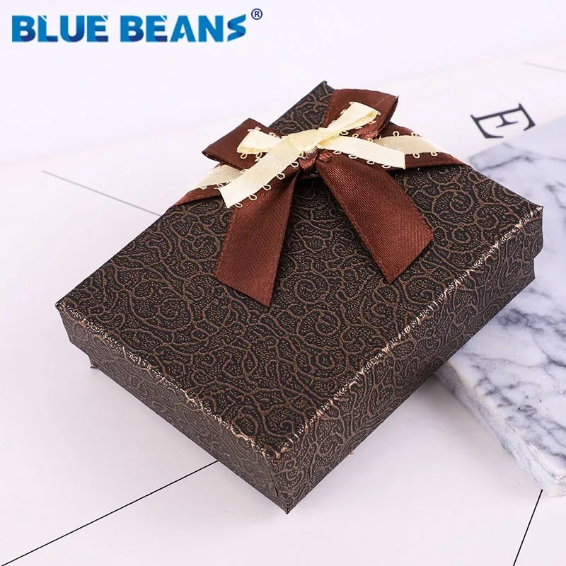 Box Black 2019 Jewelry Necklace Earrings Ring Packaging Hot Sell Paper Gift Jewellery Organizer Sponge Boxes Gift Bangles Bow CC