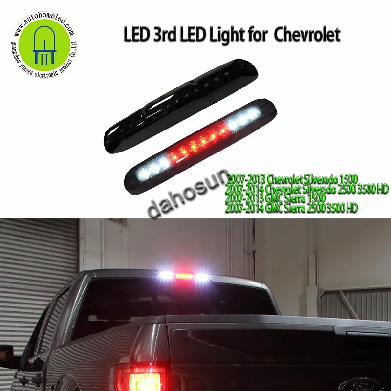 

FOR Chevrolet 07-13 SILVERADO SIERRA BLACK LED THIRD 3RD TAIL BRAKE LIGHT REAR CARGO LAMP