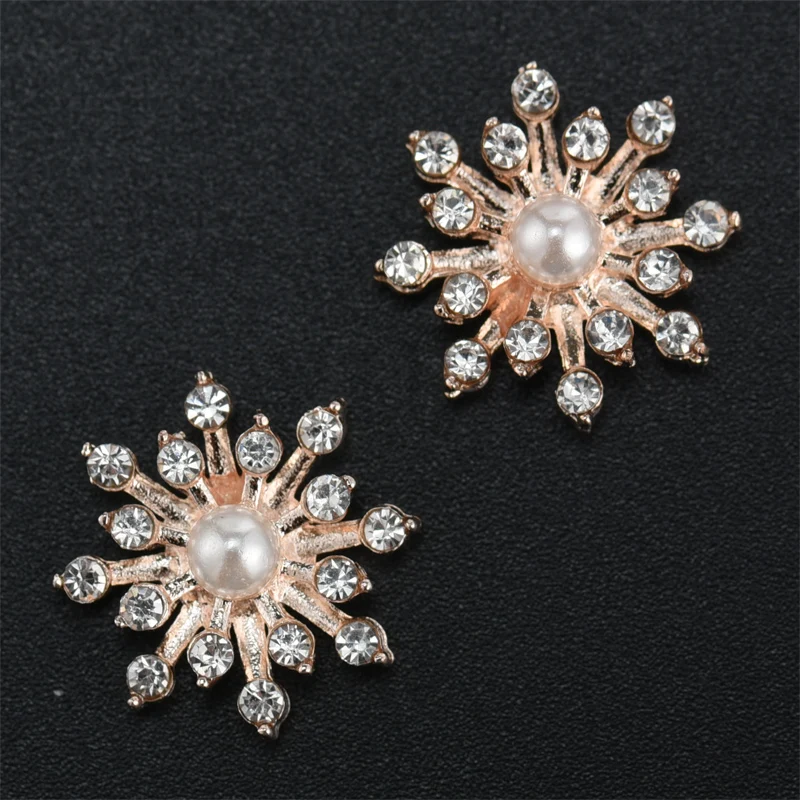 10Pcs Star Rhinestone Buttons For Girl Hair Accessories Dress Crafts Jewelry Accessories  Scrapbooking Decorative Buttons 16mm