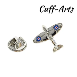 Cuffarts Pilot Brooch Fashion Mini Airplane Cartoon Spitfire Aeroplane Lapel Pin Handsome Metal Brass Brooches P10119