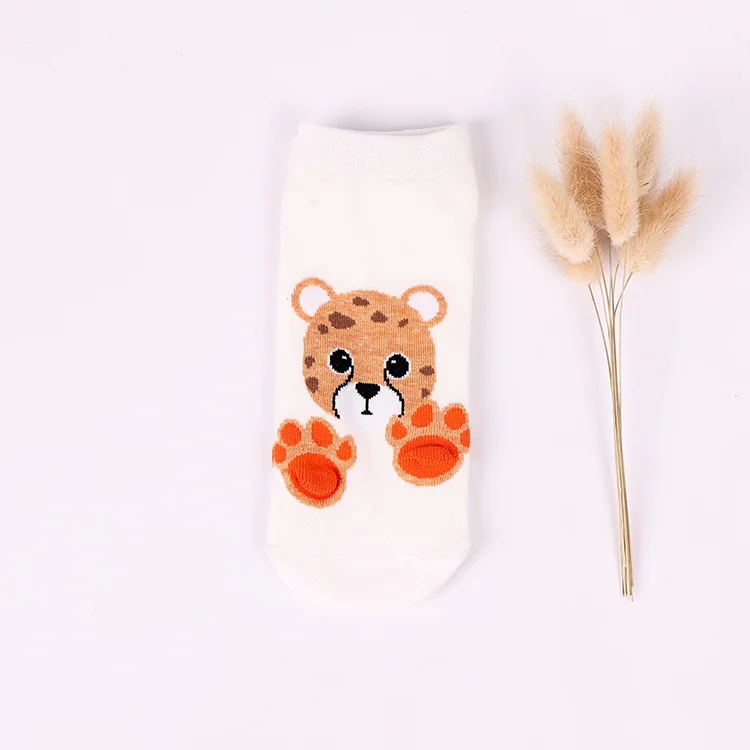 Colorful animal Invisible Short Woman Sweat summer comfortable cotton girl women\'s boat socks ankle low female 1pair=2pcs xg15