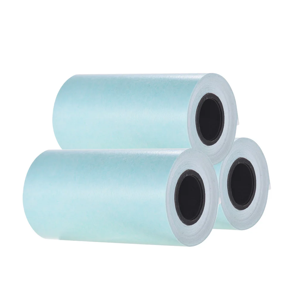 3 Rolls Printable Sticker Paper Roll Direct Thermal Paper Self-adhesive 57*30mm for PeriPage A6 Thermal Printer PAPERANG P1/P2