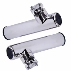 Tekne aksesuarları 2 adet deniz paslanmaz tekne olta tutucu paslanmaz çelik kelepçe raylar 7/8 ''1'' tüp yat aksesuar
