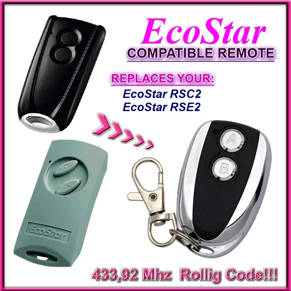 Ecostar Remote Control 433MHz Ecostar RSC2 RSE2 Rolling Code Remote Control 433.92MHz