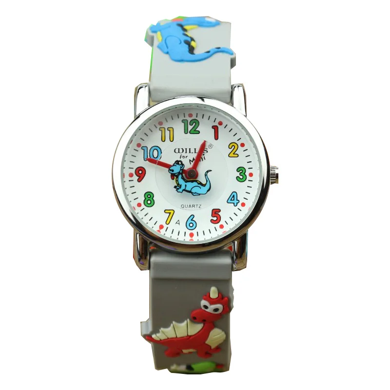 NAZEYT brand 3D kids cinturino in silicone orologio al quarzo bambini dinosauro quadrante tridimensionale movimento giapponese ragazzi cartoon watch