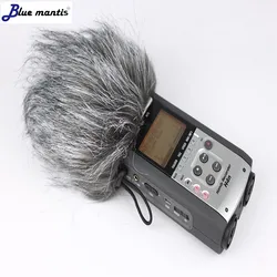 Dead Cat Pop Filter Sponge Foam CoverOutdoor Windscreen High Quanlity Furry Artificial Windshield For Zoom H4N PRO Blue Mantis