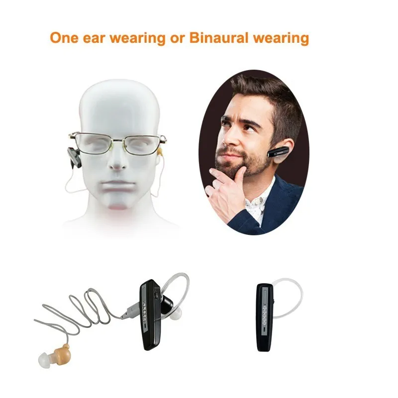 invisible mini Hearing Aid Rechargeable for Elderly Binaural Ear Sound Amplifier Hearing Aids digital Deaf Ear Care Tool Devices