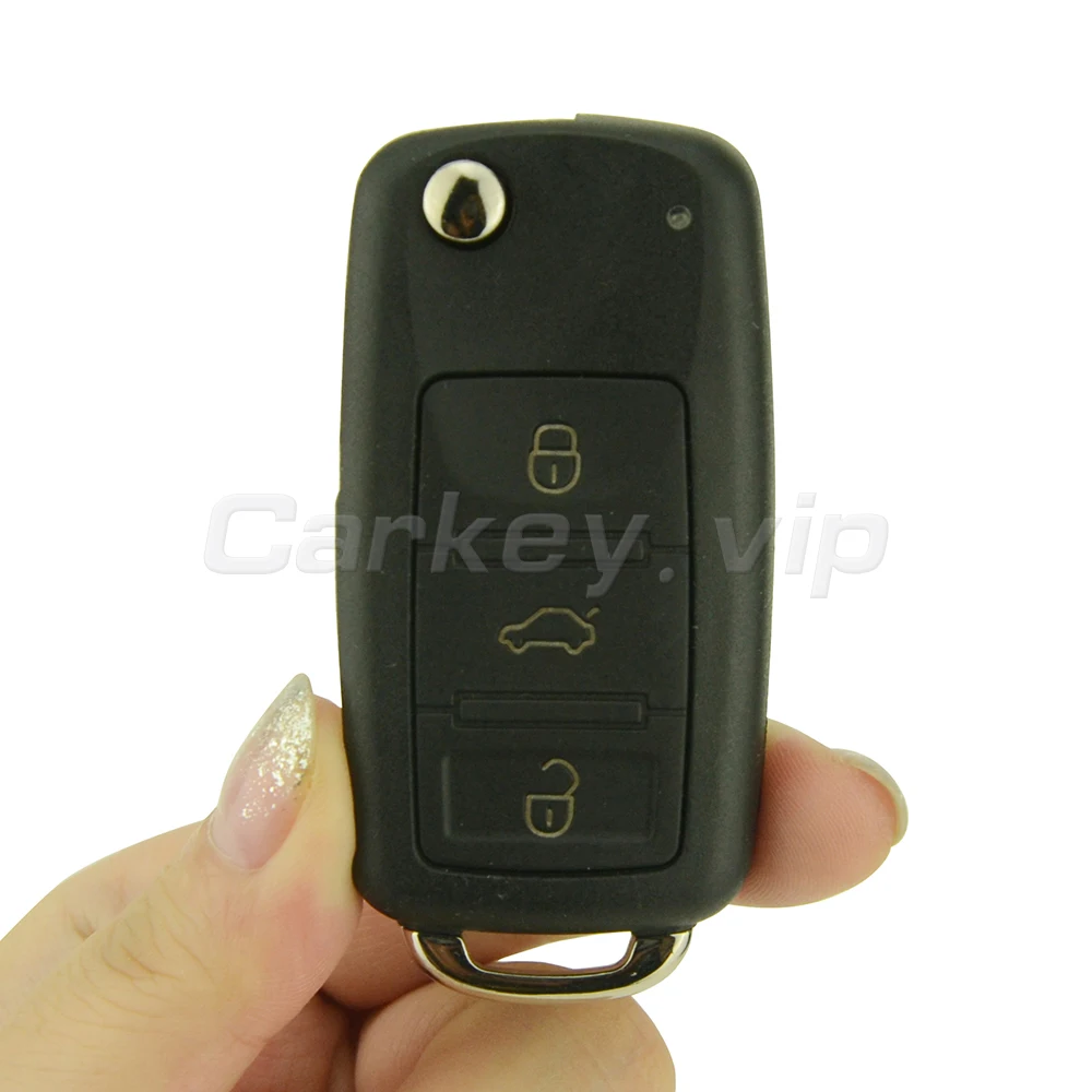 Remotekey 5pcs 300 959 753AA 3 Button For VW Touareg 2004 2005 2006 2007 2008 2009 2010 2011 Folding Remote Key Shell