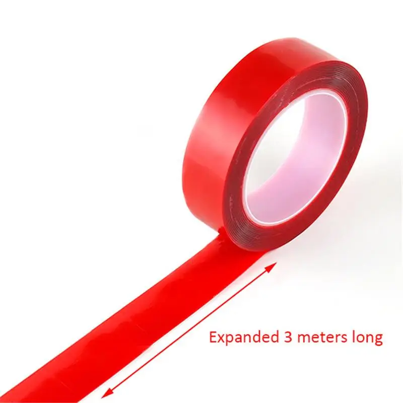 Super Sterkte Auto Acrylic Tape Red Transparent Silicone Double Sided Sticker For Car High Strength No Traces Adhesive Sticker