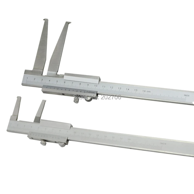 

10-160mm 0.02mm Long Claw Inside Groove Vernier Calipers Stainless Steel Inner Vernier Calipers to measure inside groove