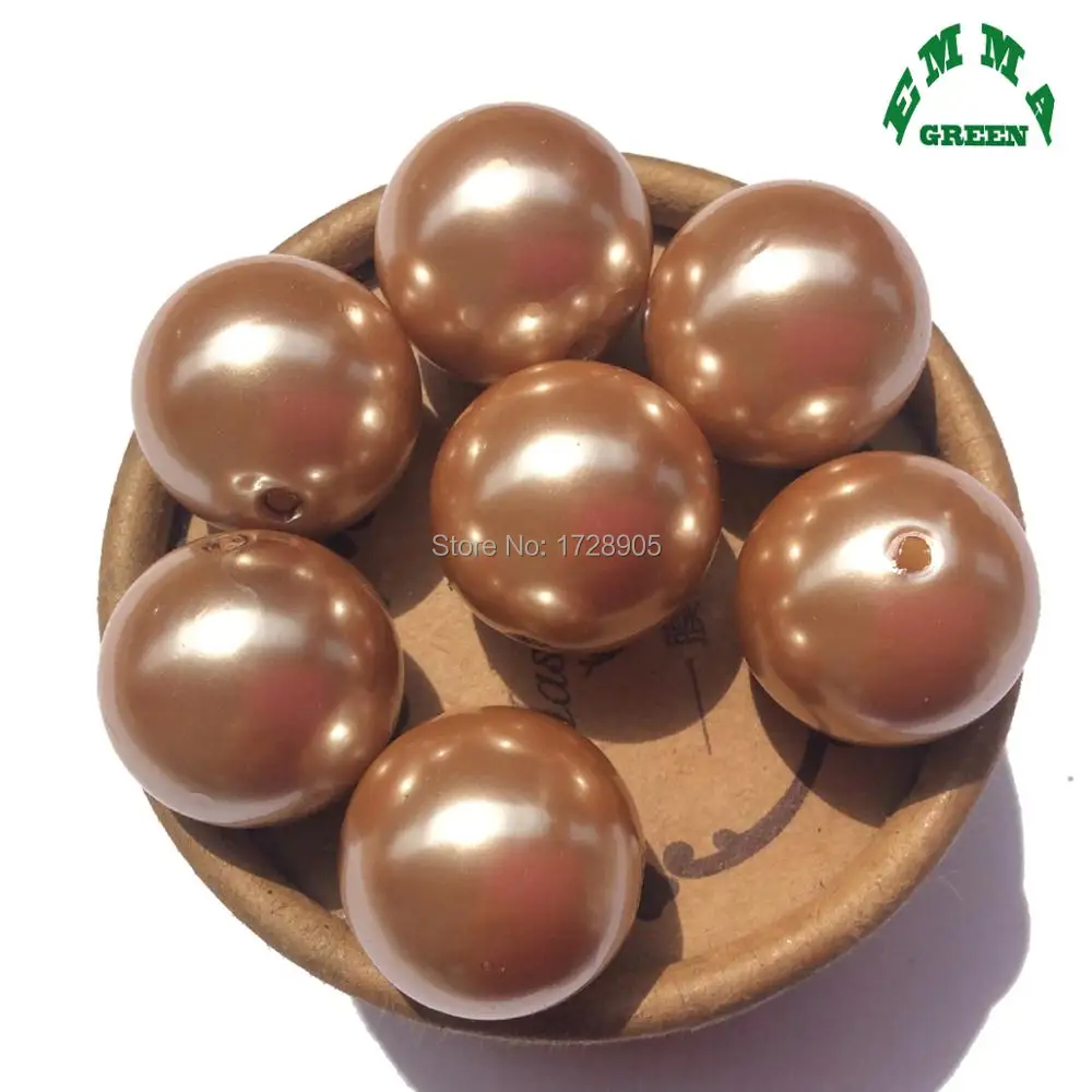 perle Pearl Beads ABS Imitation Acrylic perle 6mm 10mm 12mm 14mm 16mm 18mm 23mm 25mm 30mm A32 Light Brown Pearl Bead