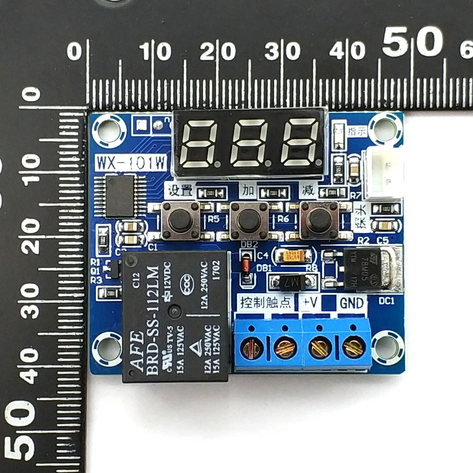 Thermostat numérique LED, panneau de commutation, contrôleur de température numérique, capteur G2-005, 40-120C WX-101W