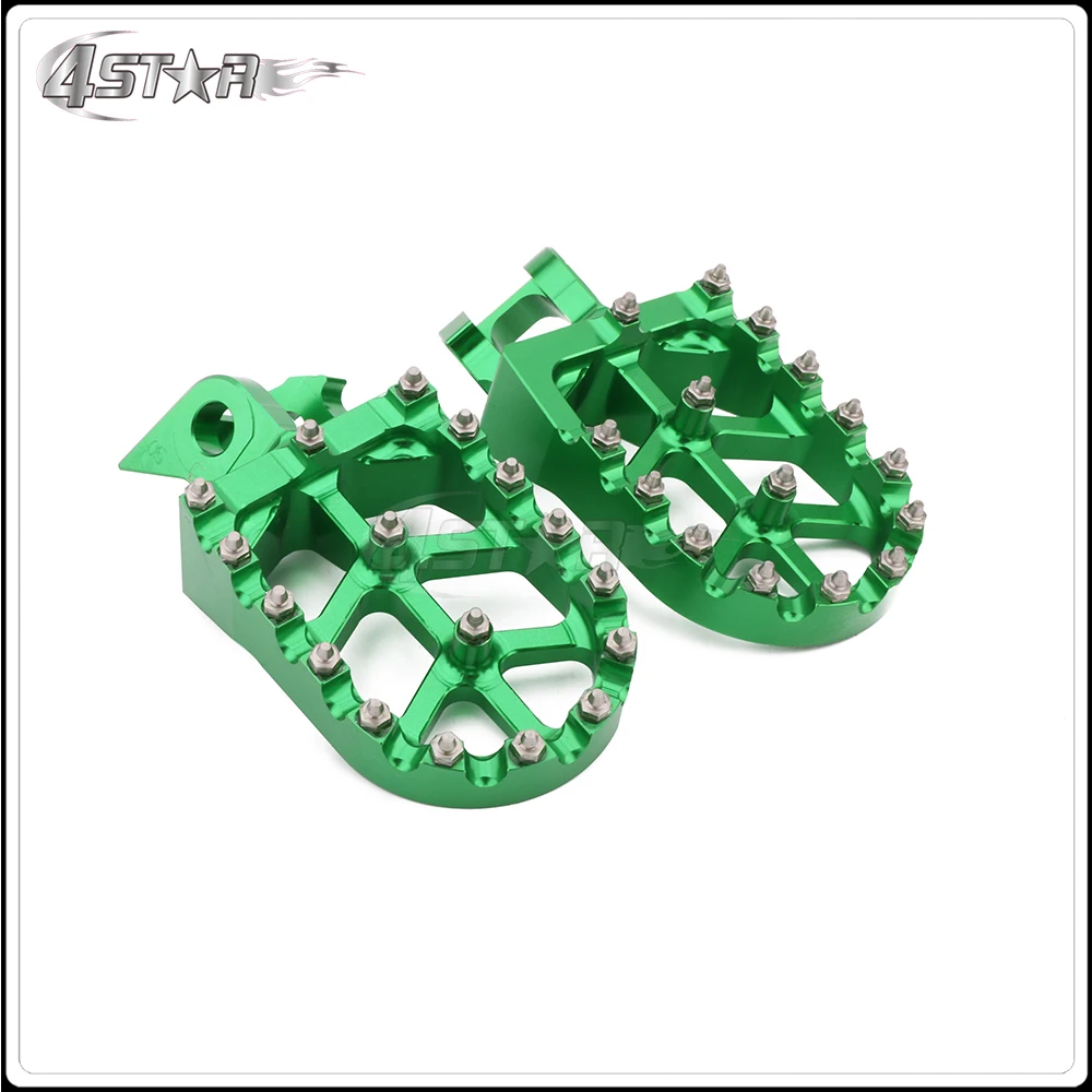 CNC Motorcycle Foot Pegs Pedals Rests For KAWASAKI KX125 KX250 KX 125 250 1997 1998 1999 2000 2001