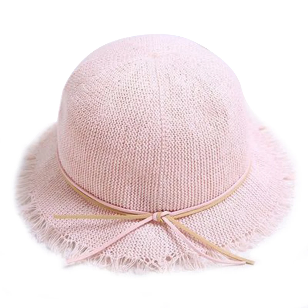 

Parent-child Straw Hats Dome Top Big Brim Summer Hats UV Protection Outdoor Casual Straw Ribbons Beach Hat Cap Trilby Harajuku