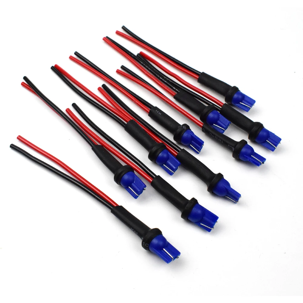 2-10pcs W5W Socket T10 Connector Led Bulb Holder 194 168 Car Light Adapter Wire Plug Male to Female Reading Side Marker Lamp