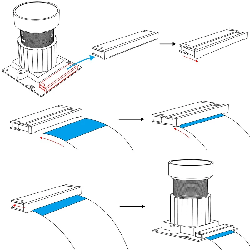 15Pin ริบบิ้น Flex CSI สาย15ซม.30ซม.50ซม.100ซม.สำหรับกล้อง Raspberry Pi Ribbon FPC สายแบนสำหรับกล้อง Raspberry Pi