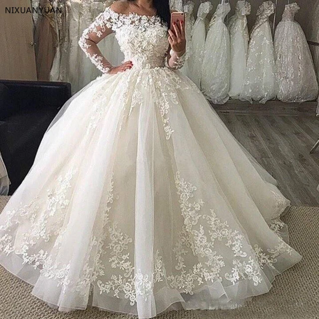 Big puffy ball gown wedding dresses hotsell