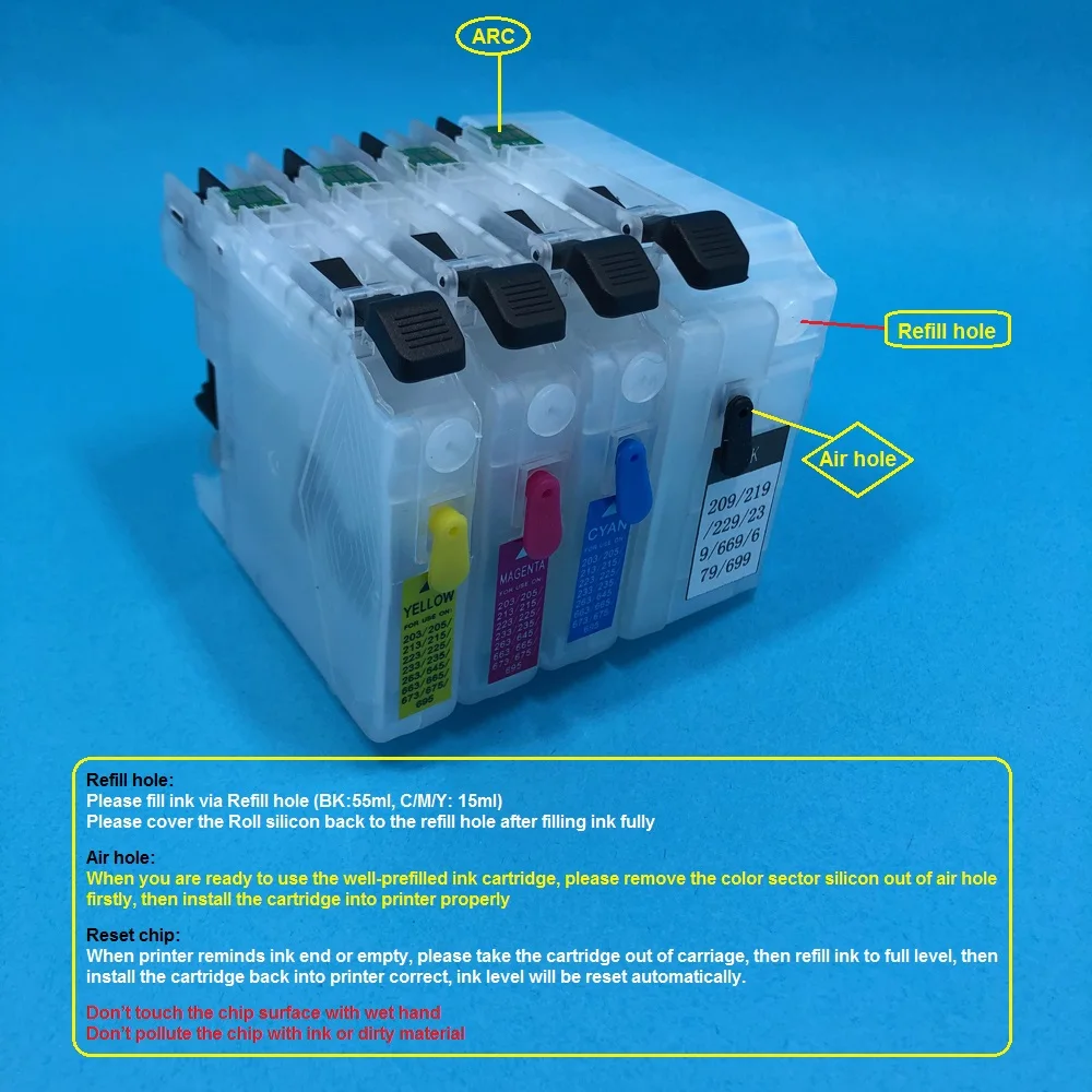 

YOTAT Refillable ink cartridge LC239 LC235 for Brother MFC-J5320 MFC-J5720 printer (Australia)