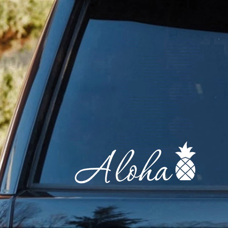 الأناناس هاواي ألوها تصميم التصميم نافذة الوفير دراجة نارية خوذة الملحقات ملصقات الفينيل الزخرفية