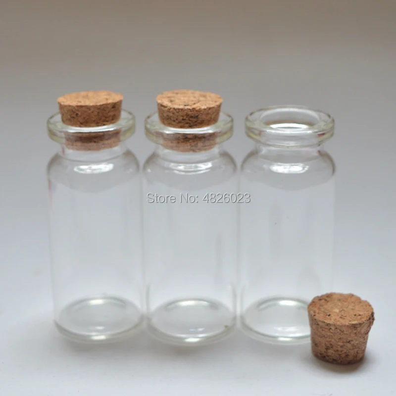 

50pcs 10ml Wishing Glass Bottle with Cork Stopper Empty 10CC Clear Glass Jar Wishing Vials