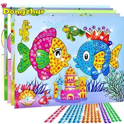 Kids Children Diamond Sticker Crystal Craft DIY Painting Kindergarten Educational Mosaic Sticker Crafts Puzzle Toys NEW DIY6856A