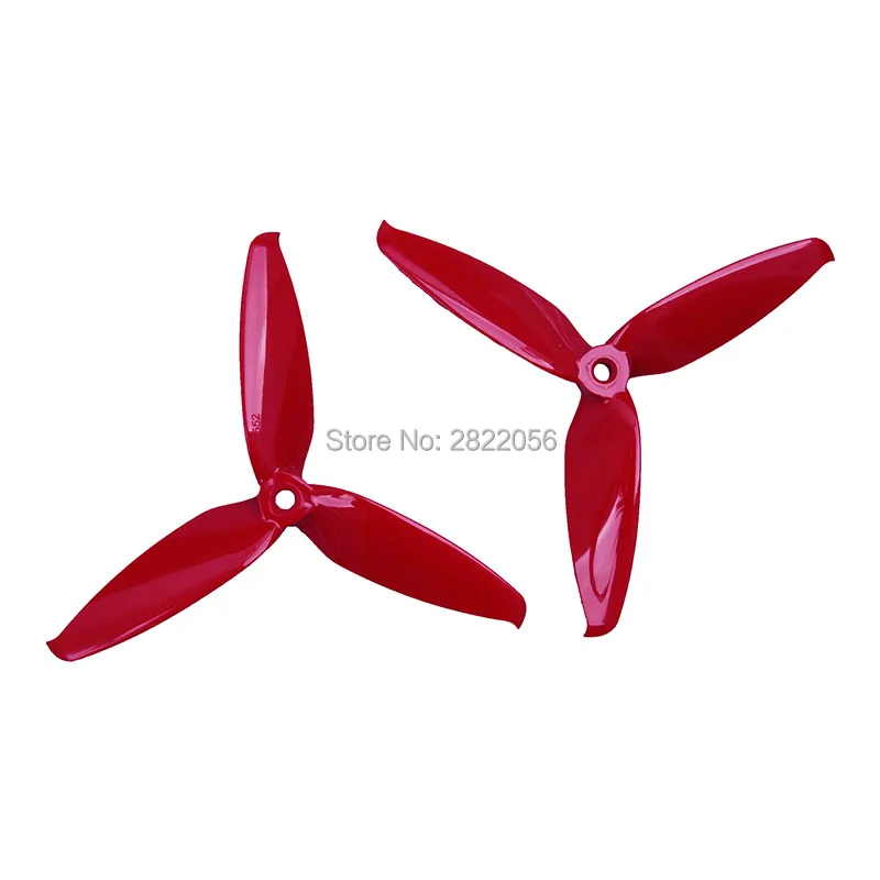 2 Pair 5 colors Gemfan 5552 5.5x5.2 FPV PC 3 propeller Prop Blade CW CCW shaft through the machine more special motor 2407