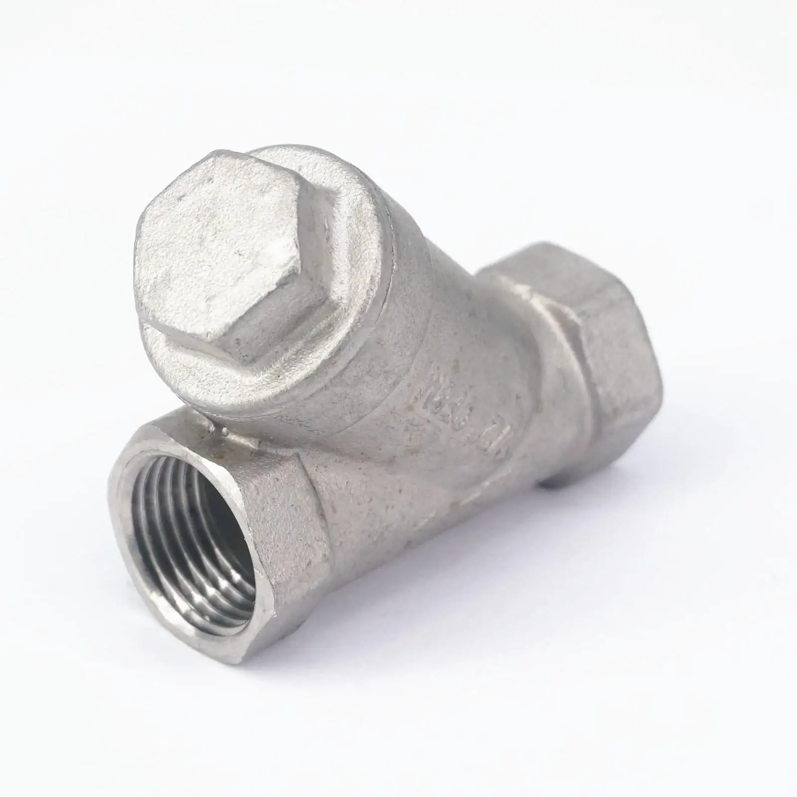 DN15 1/2" BSP Female Thread 304 Stainless Steel Inline Y Filter Strainer 229 PSI