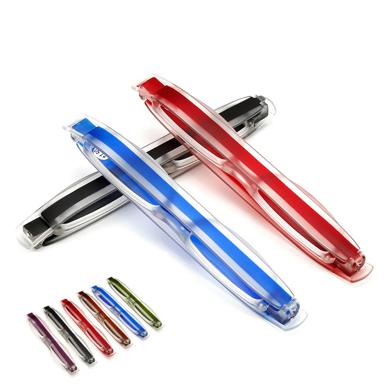 360 Degree Rotation Folding Reading Glasses Vintage Small Pocket Pen Style Diopter Men Women Foldable Reading Glasses 1.0 - 4.0