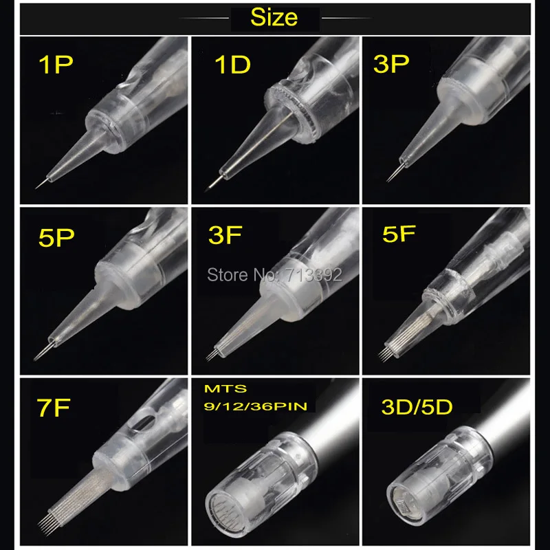 Cartucho promocional 1R/3R/5R/7R/3F/5F/7F para tatuaje, agujas de cejas, máquina de maquillaje permanente, cartuchos de pluma, aguja