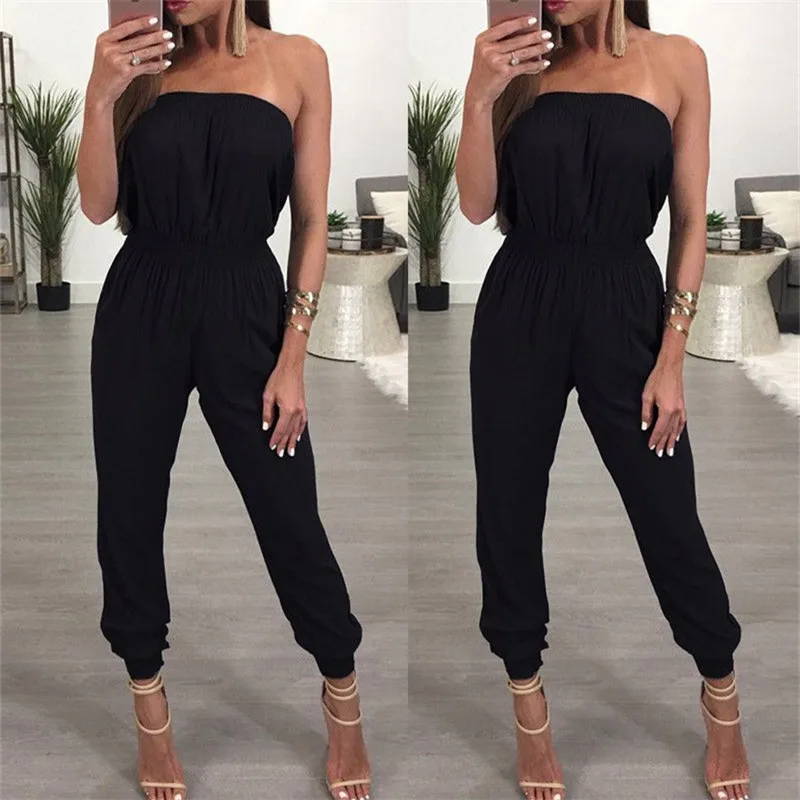 Sexy Off Shoulder Rompers Womens Jumpsuit Ladies Loose Backless Bodycon Party Jumpsuit Elegant Harem Pants Women Clothes